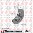 ZIMMERMANN 470.5400.00 - Jeu de 2 disques de frein arrière