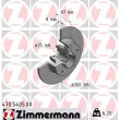 ZIMMERMANN 470.5405.00 - Jeu de 2 disques de frein arrière