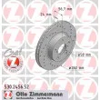 ZIMMERMANN 530.2456.52 - Jeu de 2 disques de frein avant