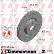 ZIMMERMANN 530.2464.52 - Jeu de 2 disques de frein avant