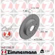 ZIMMERMANN 540.5306.20 - Jeu de 2 disques de frein arrière
