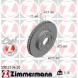 ZIMMERMANN 590.2574.20 - Jeu de 2 disques de frein avant