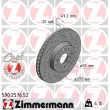ZIMMERMANN 590.2576.52 - Jeu de 2 disques de frein avant