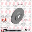 ZIMMERMANN 590.2581.20 - Jeu de 2 disques de frein avant