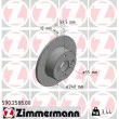 ZIMMERMANN 590.2588.00 - Jeu de 2 disques de frein arrière