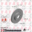 ZIMMERMANN 590.2805.20 - Jeu de 2 disques de frein avant