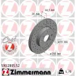 ZIMMERMANN 590.2805.52 - Jeu de 2 disques de frein avant