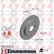 ZIMMERMANN 590.2806.20 - Jeu de 2 disques de frein arrière
