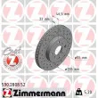 ZIMMERMANN 590.2808.52 - Jeu de 2 disques de frein avant
