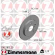 ZIMMERMANN 590.2811.20 - Jeu de 2 disques de frein arrière