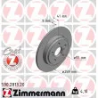 ZIMMERMANN 590.2813.20 - Jeu de 2 disques de frein arrière