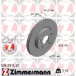 ZIMMERMANN 590.2814.20 - Jeu de 2 disques de frein avant