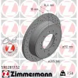 ZIMMERMANN 590.2817.52 - Jeu de 2 disques de frein arrière