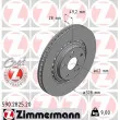ZIMMERMANN 590.2825.20 - Jeu de 2 disques de frein avant