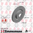 ZIMMERMANN 590.2831.20 - Jeu de 2 disques de frein avant