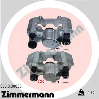 Étrier de frein arrière gauche ZIMMERMANN OEM 4775052040