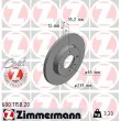 ZIMMERMANN 600.1158.20 - Jeu de 2 disques de frein avant