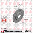 ZIMMERMANN 600.1158.52 - Jeu de 2 disques de frein avant