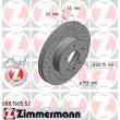 ZIMMERMANN 600.1605.52 - Jeu de 2 disques de frein avant
