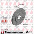 ZIMMERMANN 600.1606.52 - Jeu de 2 disques de frein avant