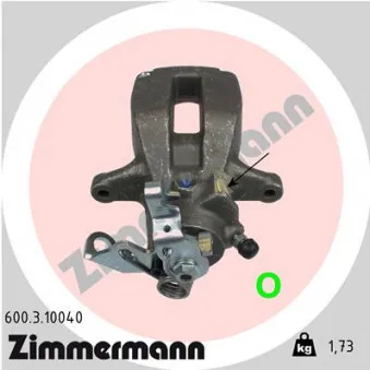 Étrier de frein arrière gauche ZIMMERMANN OEM 8N0615423B