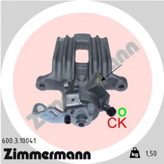 Étrier de frein arrière gauche ZIMMERMANN OEM 1J0615423A