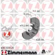 ZIMMERMANN 600.3201.20 - Jeu de 2 disques de frein arrière