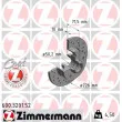 ZIMMERMANN 600.3201.52 - Jeu de 2 disques de frein arrière