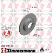 ZIMMERMANN 600.3217.20 - Jeu de 2 disques de frein arrière
