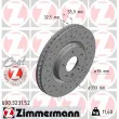 ZIMMERMANN 600.3231.52 - Jeu de 2 disques de frein avant