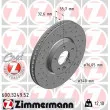 ZIMMERMANN 600.3249.52 - Jeu de 2 disques de frein avant