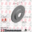 Jeu de 2 disques de frein arrière ZIMMERMANN [600.3254.20]