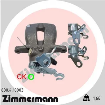 ZIMMERMANN 600.4.10003 - Étrier de frein arrière droit
