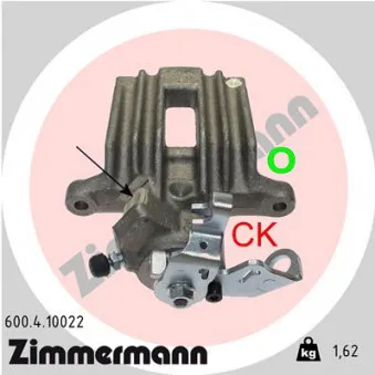 ZIMMERMANN 600.4.10022 - Étrier de frein arrière droit