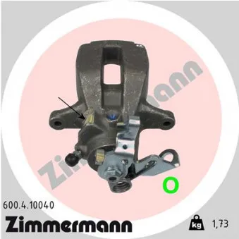 Étrier de frein arrière droit ZIMMERMANN OEM 8N0615424C