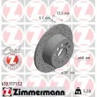 ZIMMERMANN 610.1171.52 - Jeu de 2 disques de frein arrière