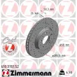 ZIMMERMANN 610.3701.52 - Jeu de 2 disques de frein avant