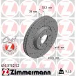 ZIMMERMANN 610.3702.52 - Jeu de 2 disques de frein avant