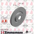 ZIMMERMANN 610.3709.20 - Jeu de 2 disques de frein avant