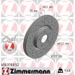 ZIMMERMANN 610.3709.52 - Jeu de 2 disques de frein avant