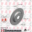 ZIMMERMANN 610.3714.20 - Jeu de 2 disques de frein arrière