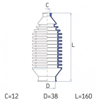 Joint-soufflet, direction SKF OEM 3411022