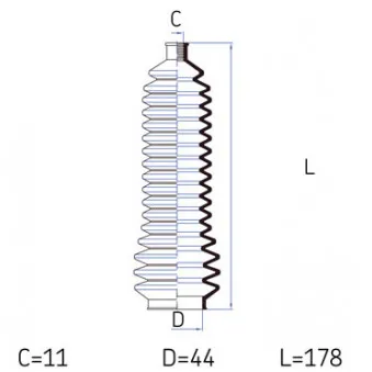 SKF VKJP 2173 - Joint-soufflet, direction