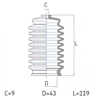 SKF VKJP 2178 - Joint-soufflet, direction