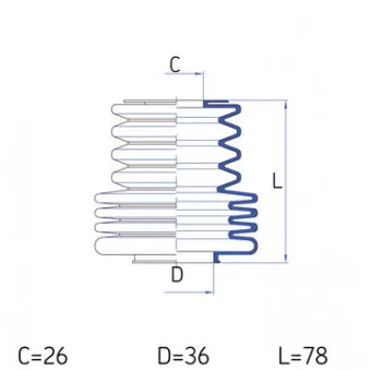 Joint-soufflet, direction SKF OEM 7700526380