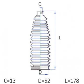 SKF VKJP 2195 - Joint-soufflet, direction