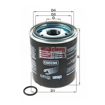 Cartouche de dessicateur, système d'air comprimé CLEAN FILTERS OEM 1384549