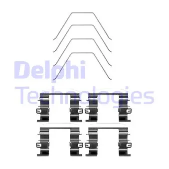 DELPHI LX0669 - Kit d'accessoires, plaquette de frein à disque
