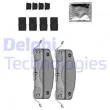DELPHI LX0692 - Kit d'accessoires, plaquette de frein à disque