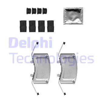 Kit d'accessoires, plaquette de frein à disque DELPHI LX0699